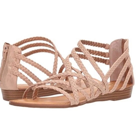 WOMENS ROSE GOLD AMARA 2 GLADIATOR SANDAL CARLOS SANTANA BRAID LEATHER 7.5M 7.5 - Picture 8 of 8